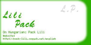 lili pack business card